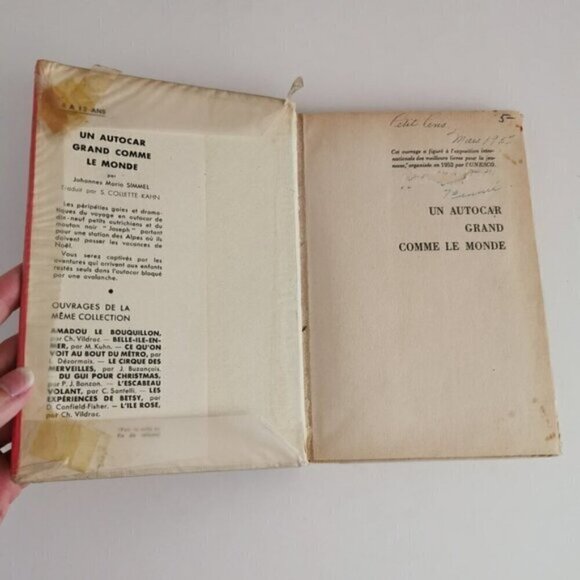 1954 Un Autocar Grand Comme le Monde Book French EX-LIBRARY J.M. Simmel - Picture 4 of 8